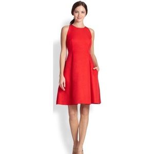 Kate spade Angelika Monaco lacquered red fit and flare dress size 14 New